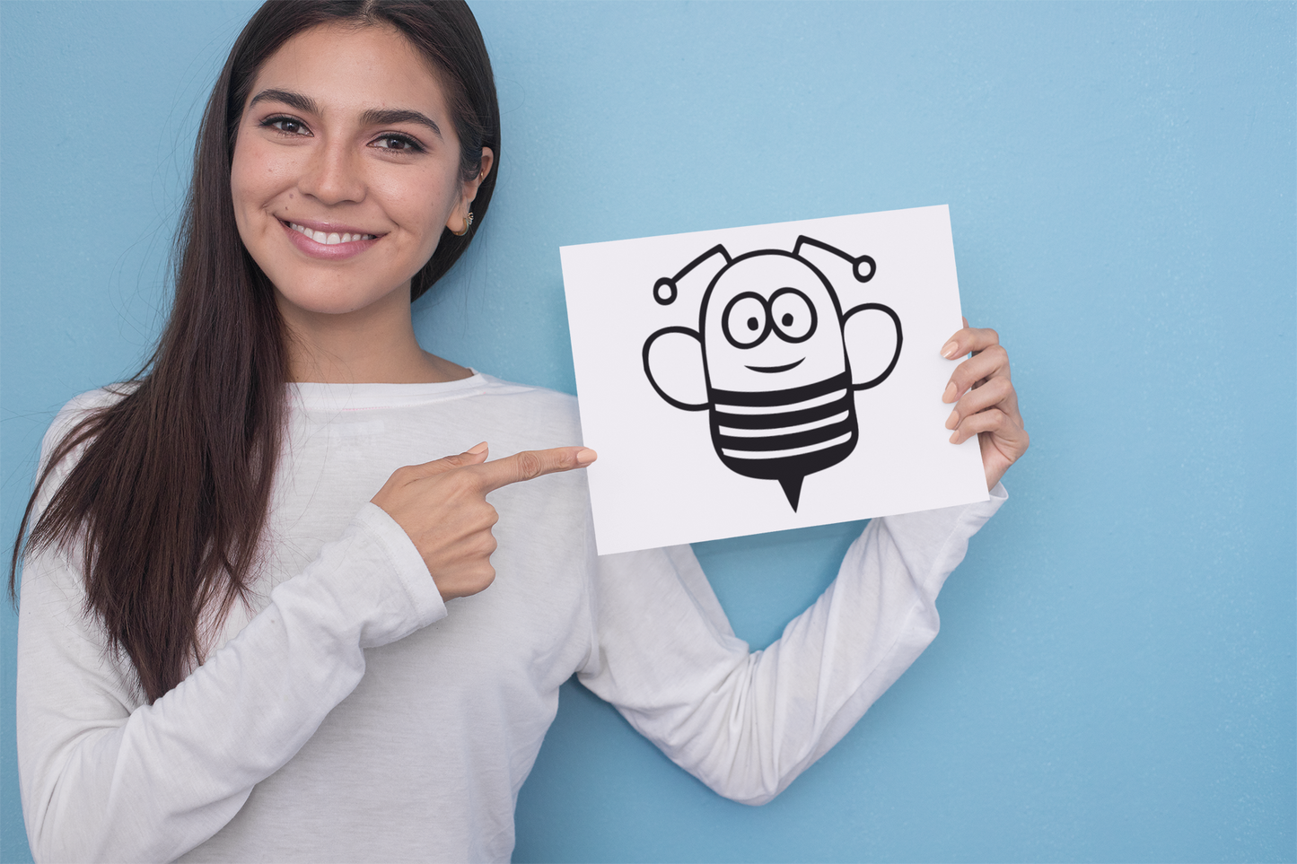 Funny Cartoon Bee Sticker