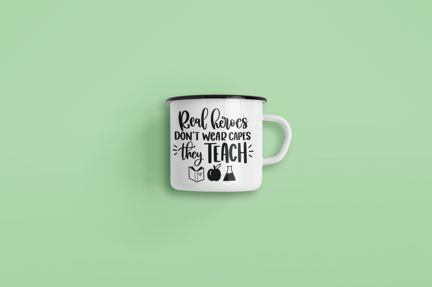 Real Heroes Dont Wear Capes They Teach Teacher Mug