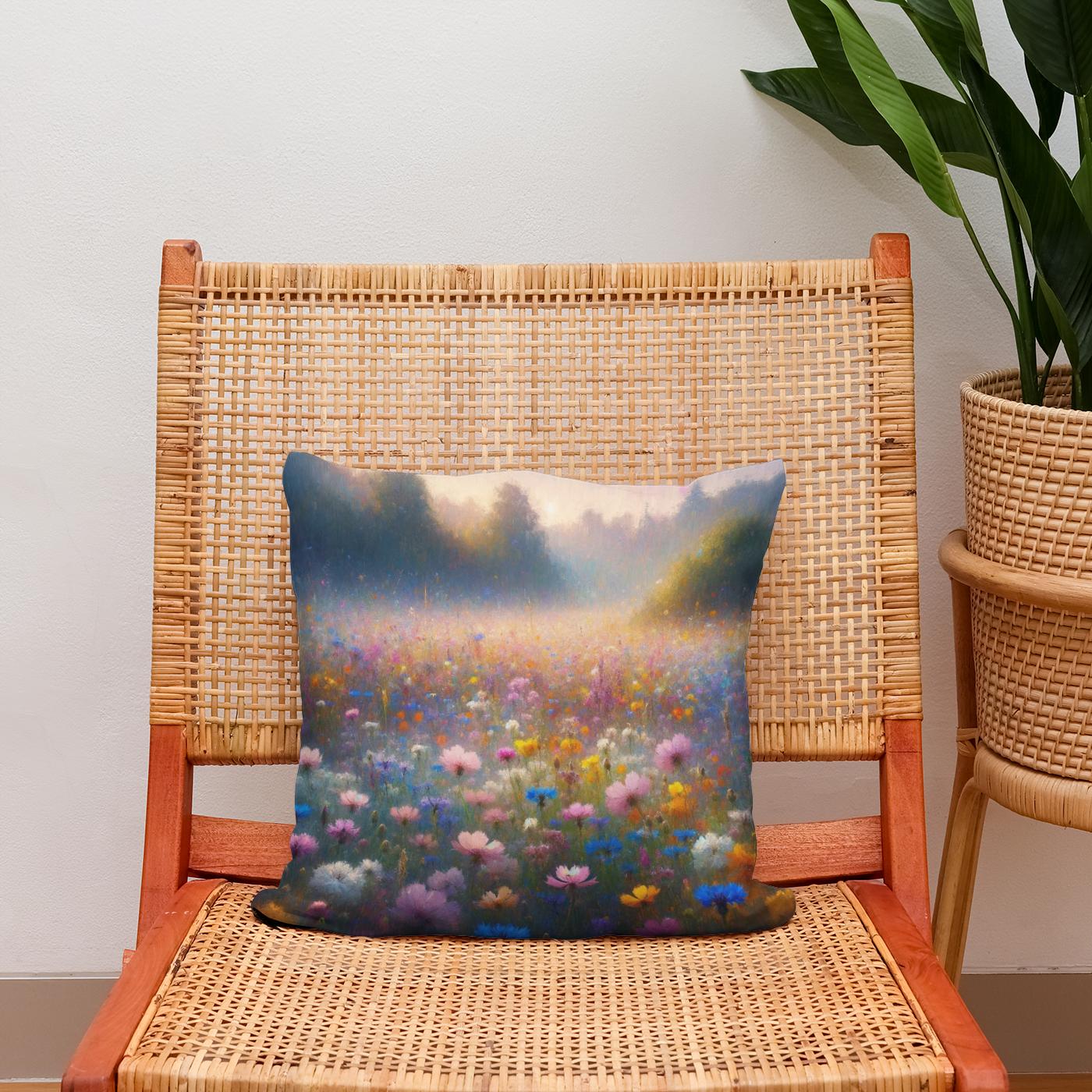 Wildflower Whispers Cotton Cushion