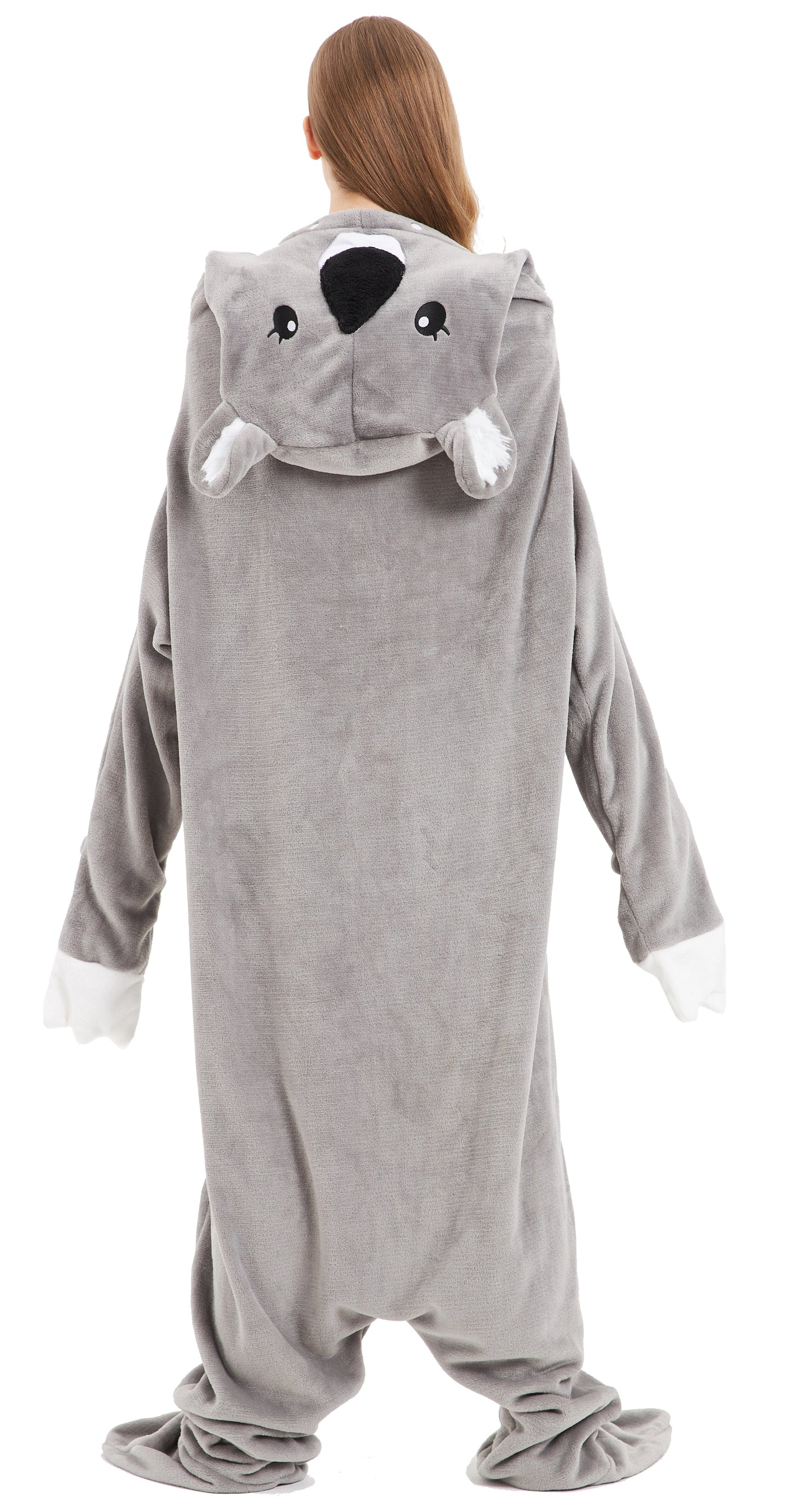 Oversized Koala Animal Wearable Blanket Hoodie Soft Fleece Hooded Blanket with Sleeves Warm Winter Loungewear by OLIVIA ROCCO