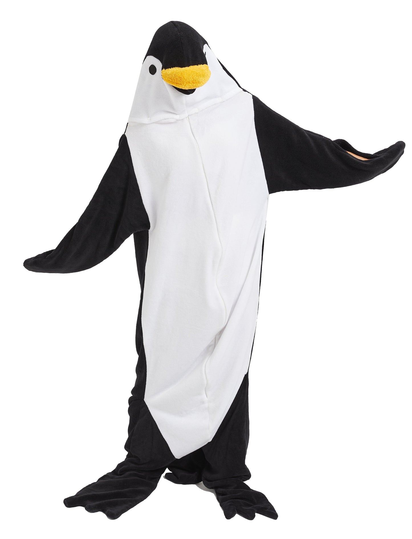 Oversized Penguin Animal Wearable Blanket Hoodie Soft Fleece Hooded Blanket with Sleeves Warm Winter Loungewear by OLIVIA ROCCO