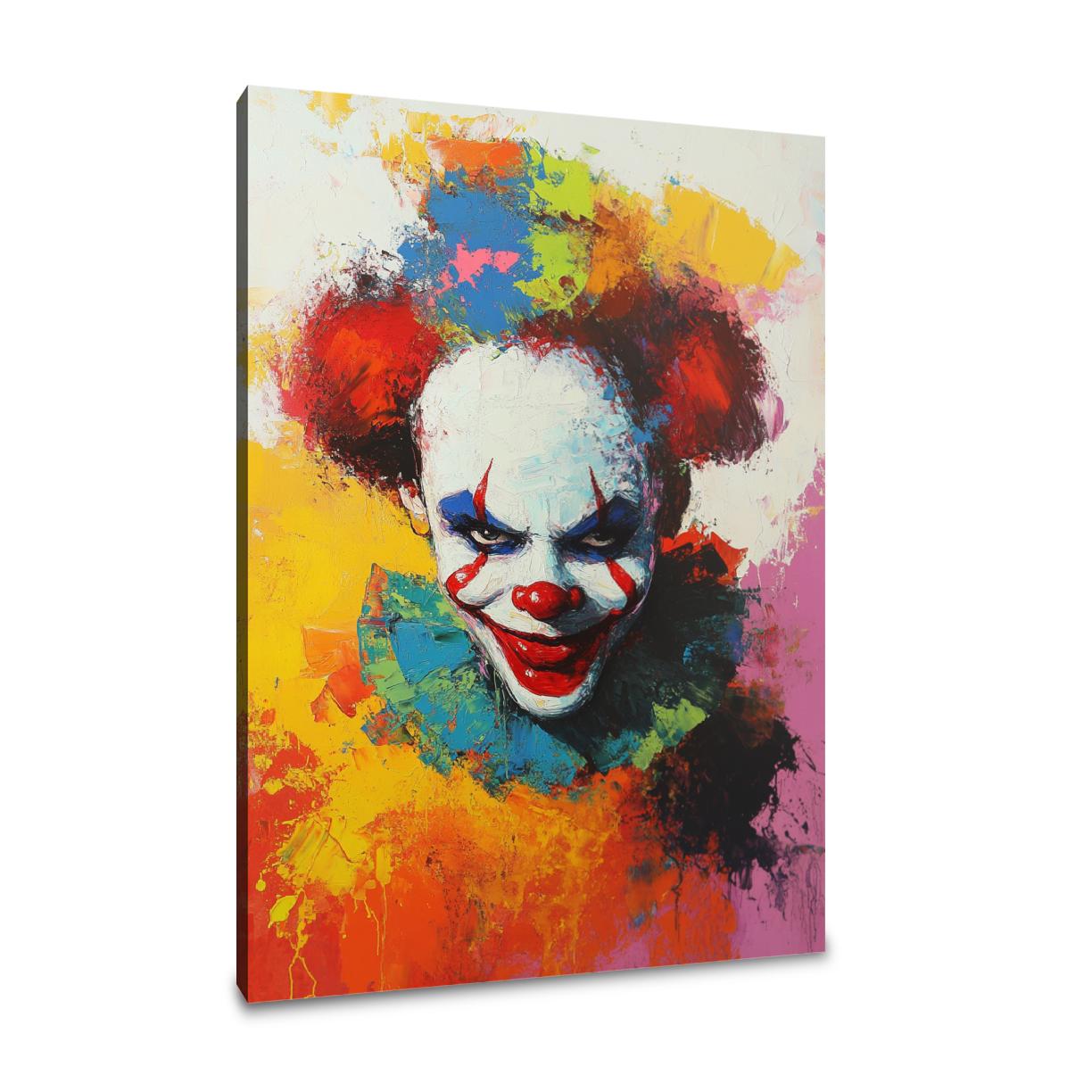 Enigmatic Clown Sunrise Canvas