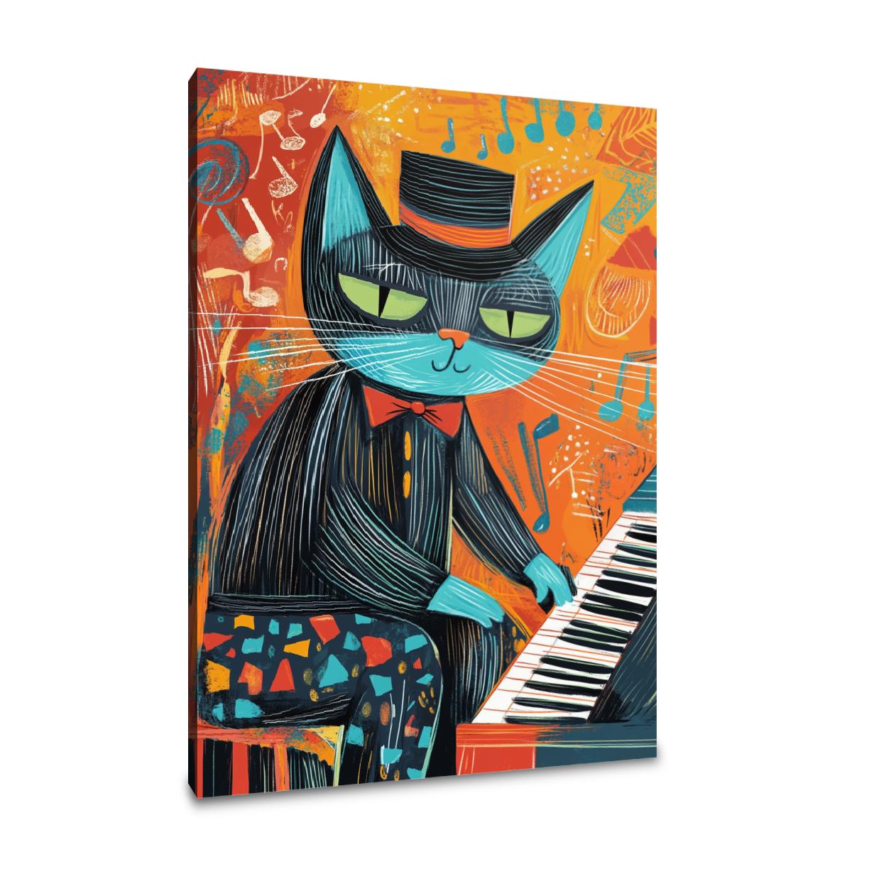 Jazz Cat Harmony Canvas