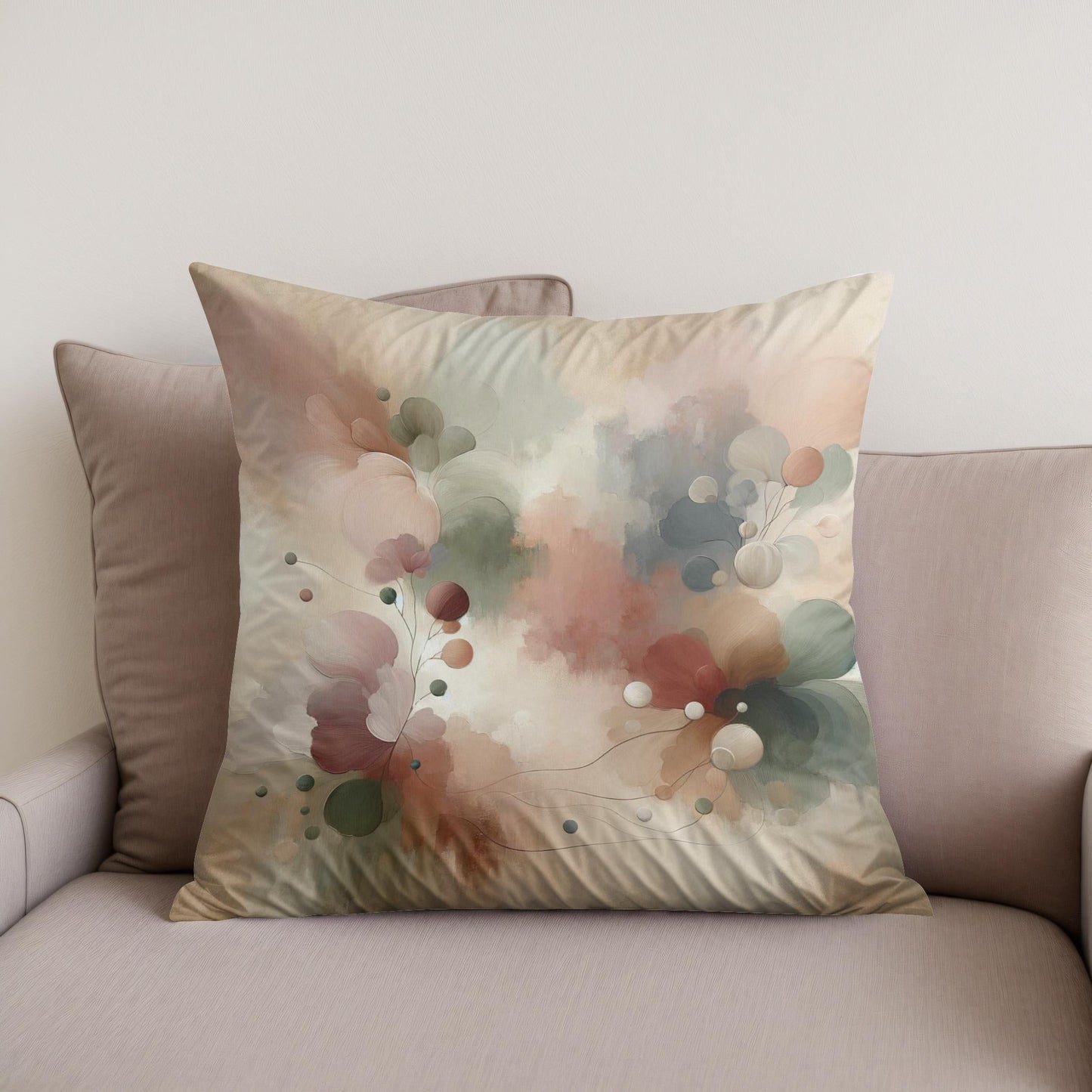 Tranquil Elegance Cotton Cushion
