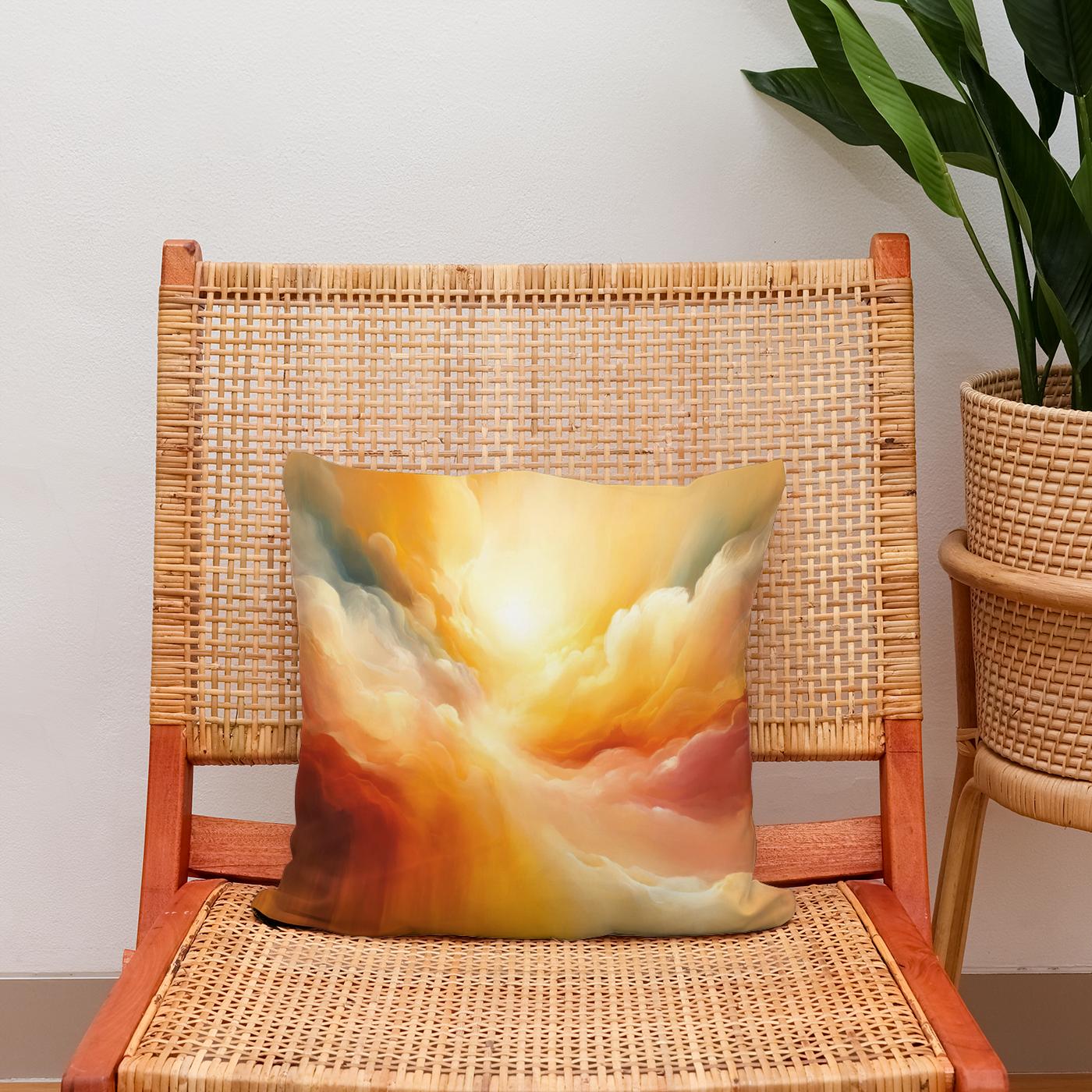Sunlit Embrace Cotton Cushion