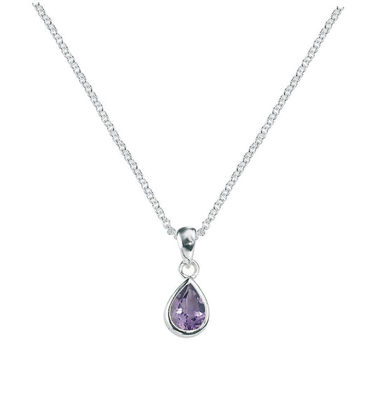 Beginnings Amethyst Teardrop Pendant