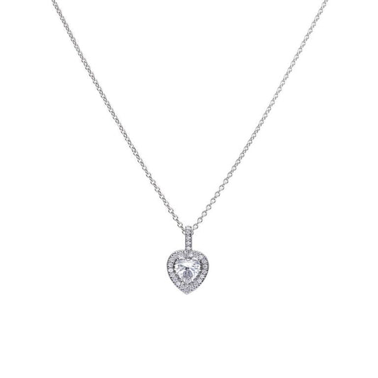 Diamonfire Pave Set Zirconia Heart Pendant