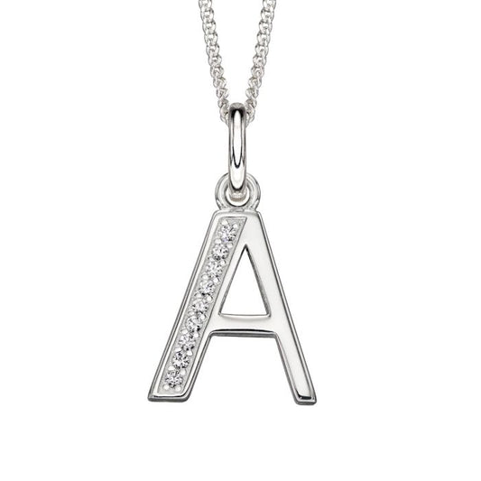 Beginnings Initial Pendant with CZ