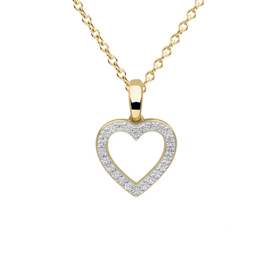 Diamonfire Pave Set Heart Pendant