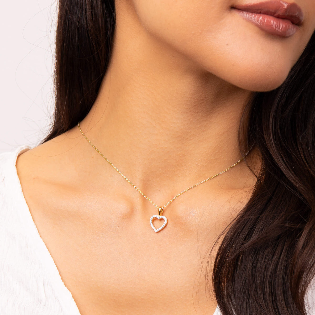 Diamonfire Pave Set Heart Pendant