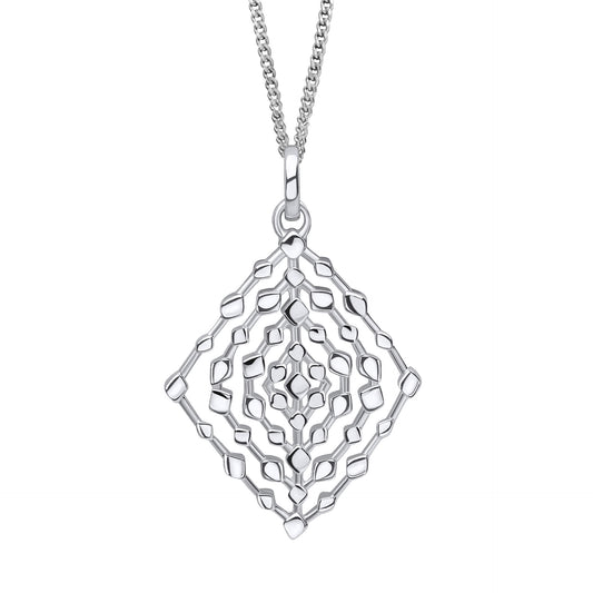 Beginnings Geometrical Lace Textured Pendant