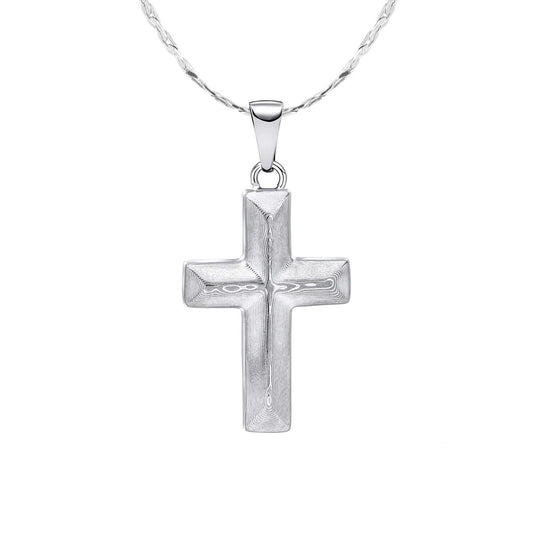 Fred Bennett Damascus Steel Cross Pendant