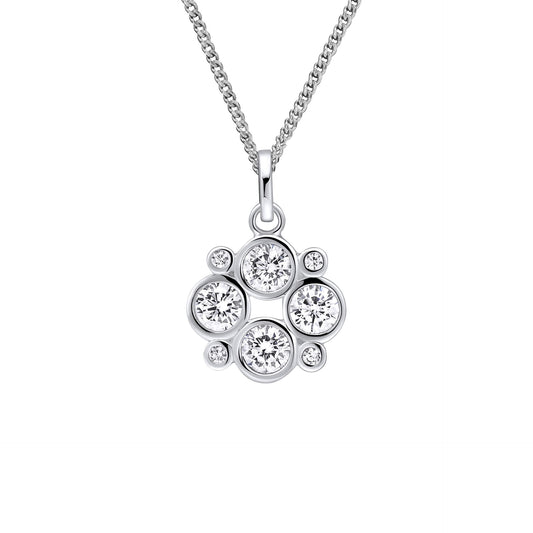 Beginnings Multi Bezel Set Cubic Zirconia Pendant