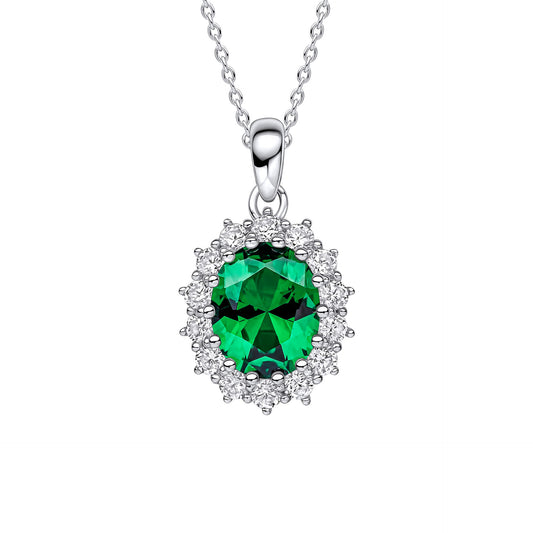 Diamonfire Oval Pendant with Surround