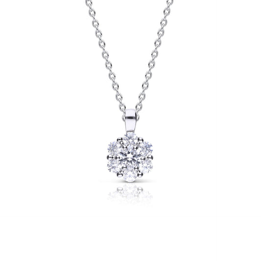 Diamonfire Flower Cluster Pendant