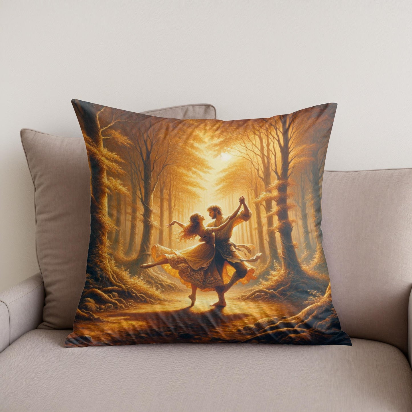 Enchanted Forest Waltz Cotton Cushion