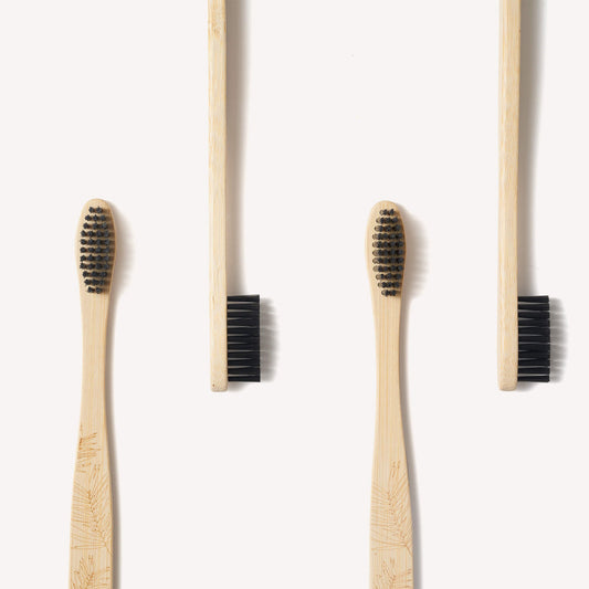 Adult Bamboo Toothbrush - 4 Pack - Medium Bristles