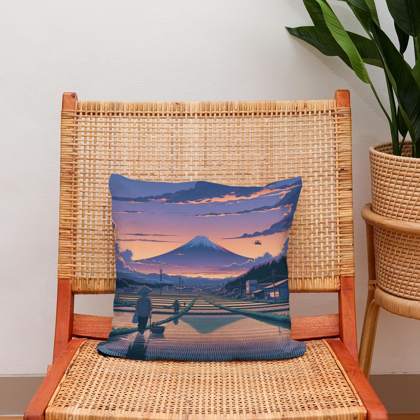 Twilight Harvest Cotton Cushion