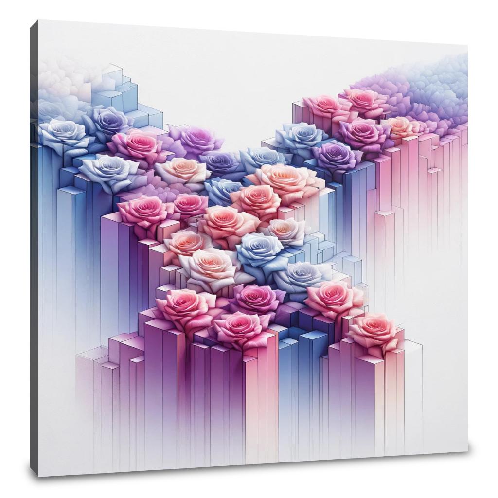 Modernism Rose Cascade Canvas