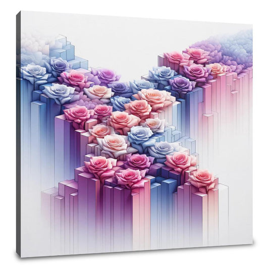 Modernism Rose Cascade Canvas