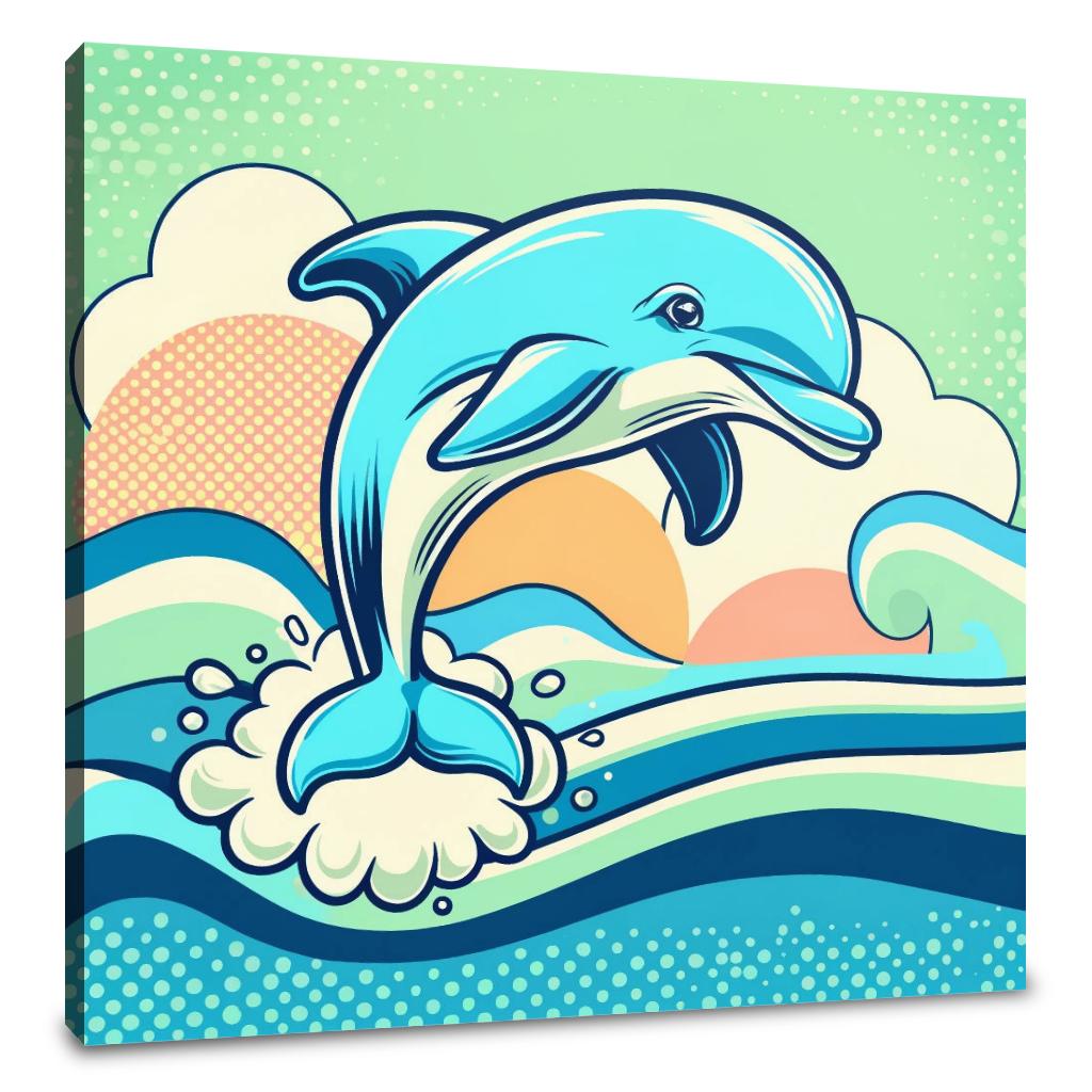 Joyful Dolphin Canvas