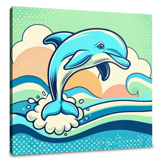 Joyful Dolphin Canvas