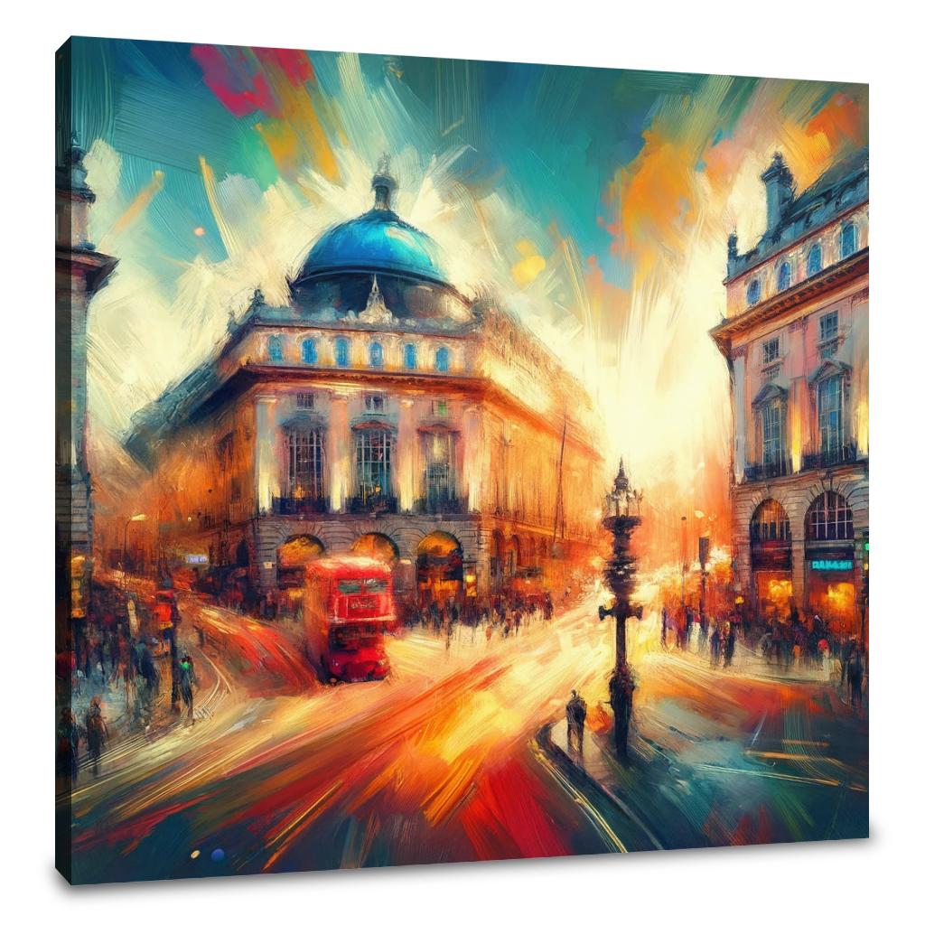 Vibrant London: Piccadilly Pulse Canvas