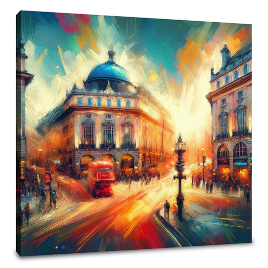 Vibrant London: Piccadilly Pulse Canvas