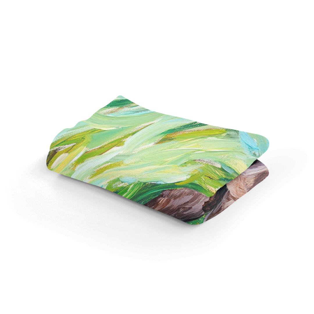 Labrador in Joyful Blanket