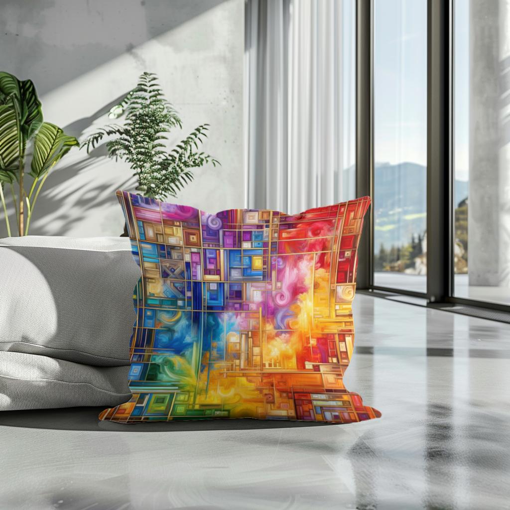 Harmony in Chaos Cotton Cushion