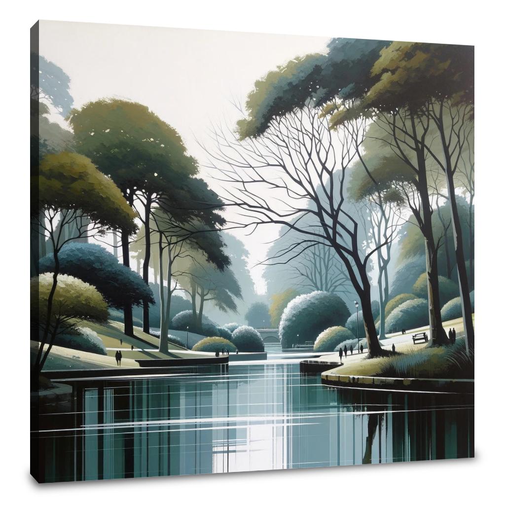 Newcastle Jesmond Dene Minimalist Calm Canvas