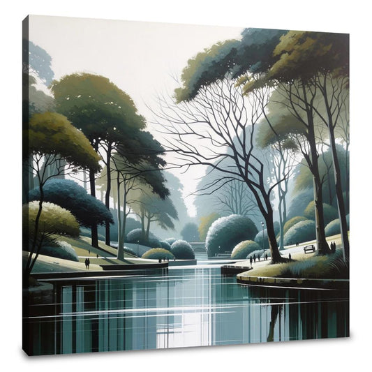 Newcastle Jesmond Dene Minimalist Calm Canvas