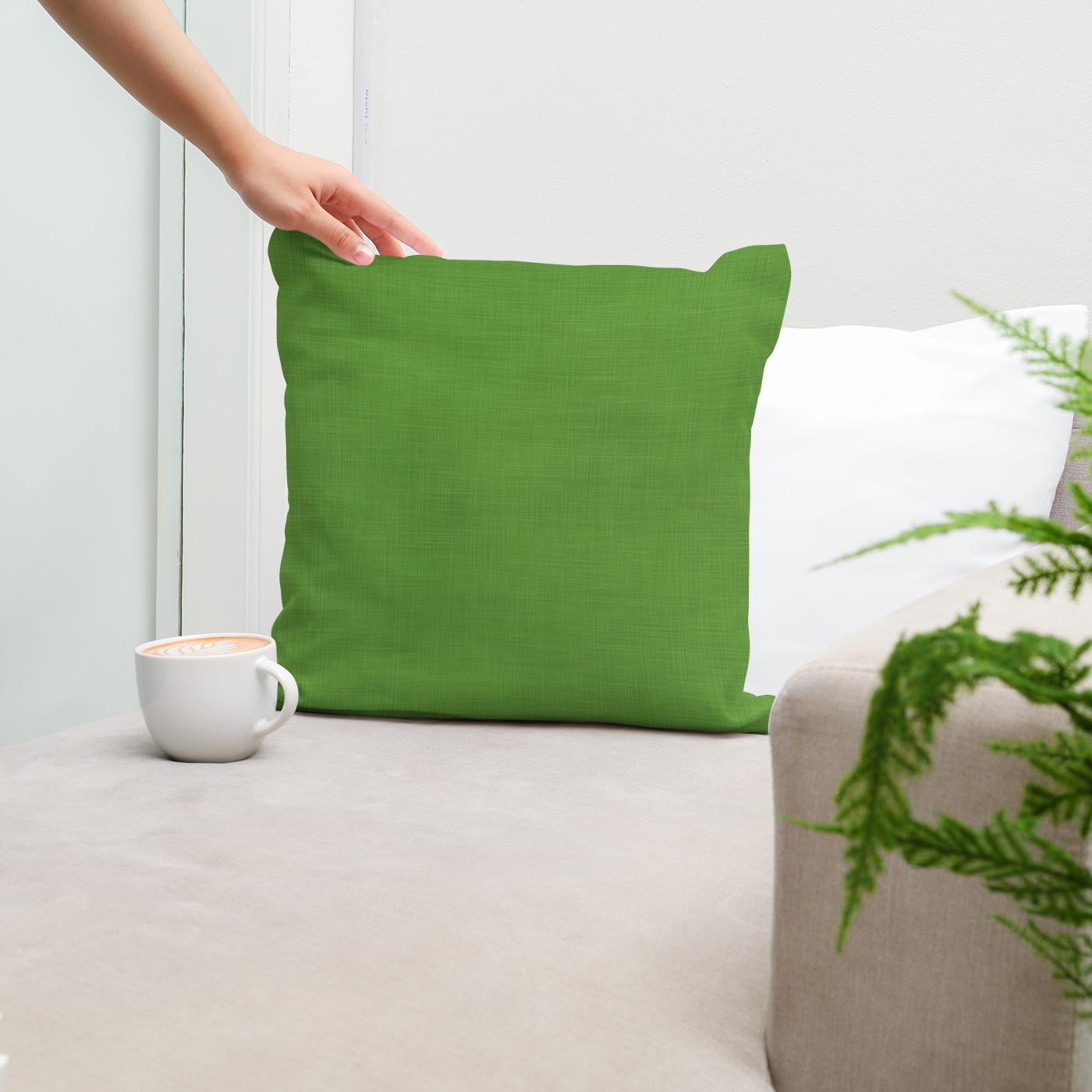 Pure Green Cotton Cushion
