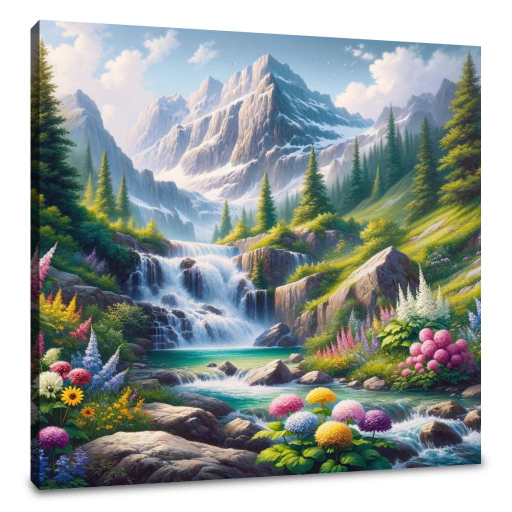 Spring Cascade Canvas