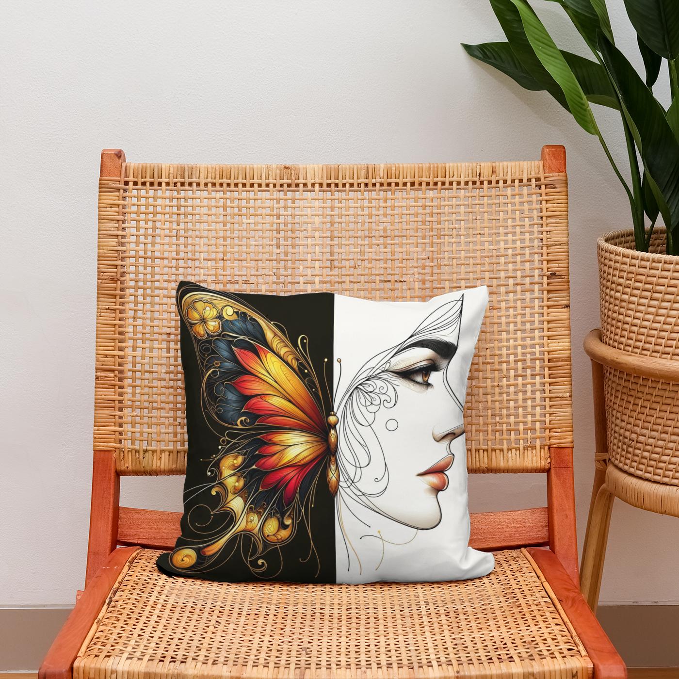 Elegance and Contrast Cotton Cushion