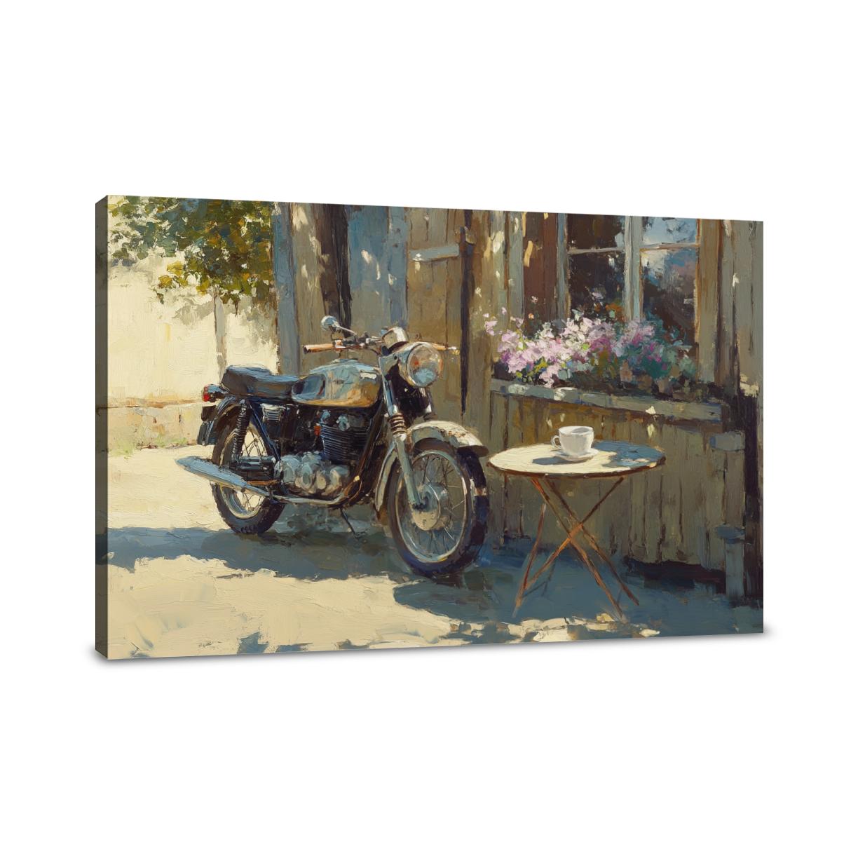 Motorbike Café Canvas