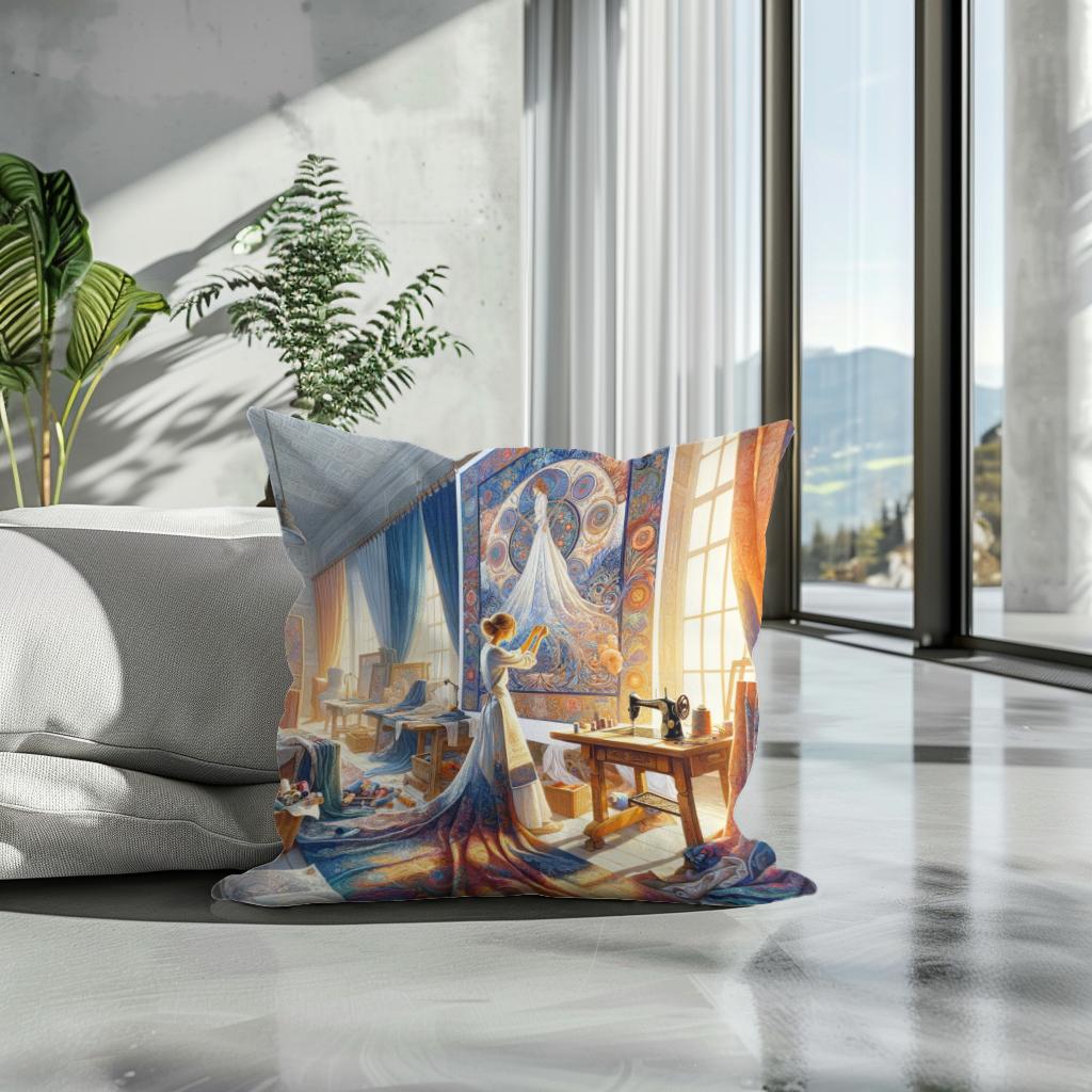 Ethereal Threads Cotton Cushion