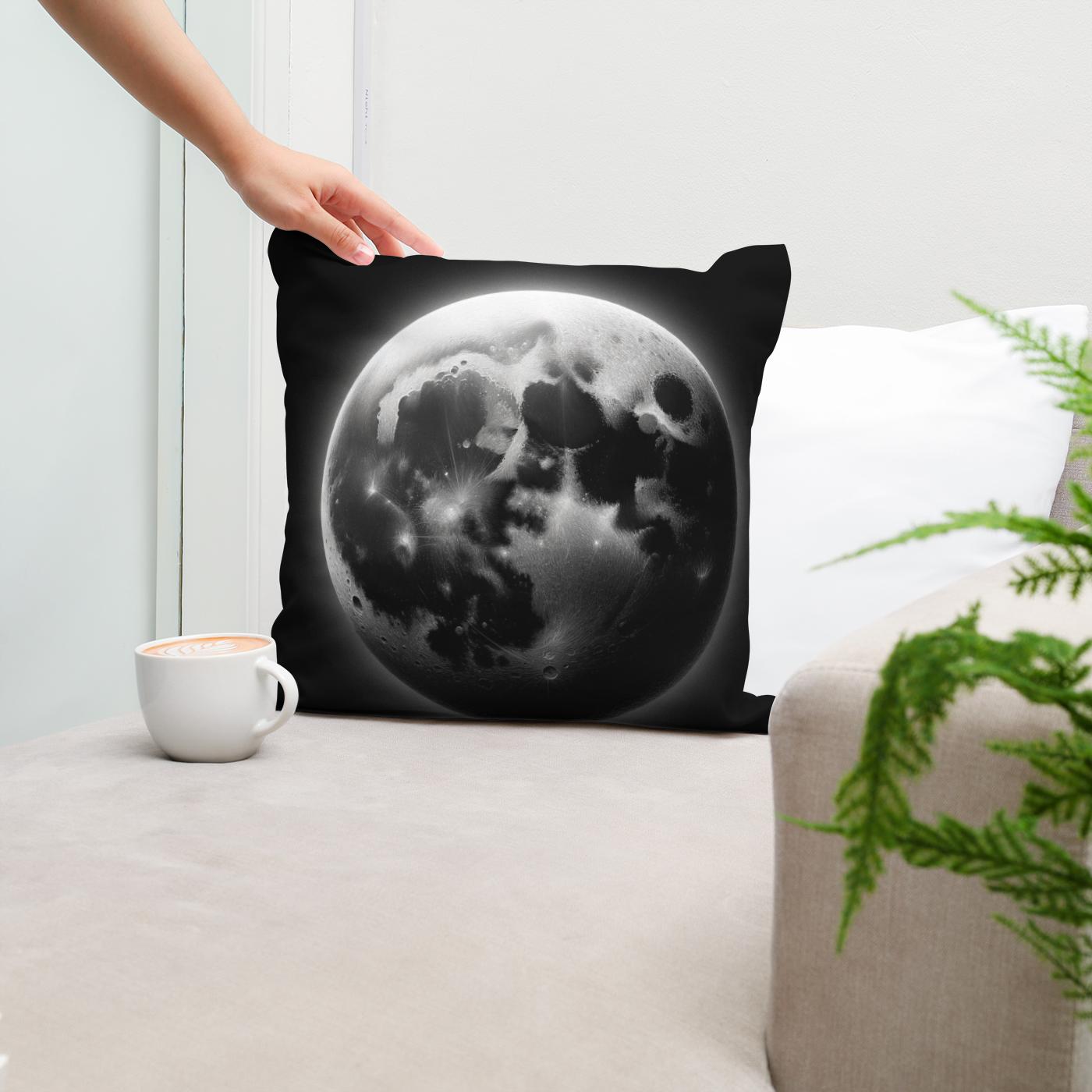 Craters of Lunar Secrets Cotton Cushion