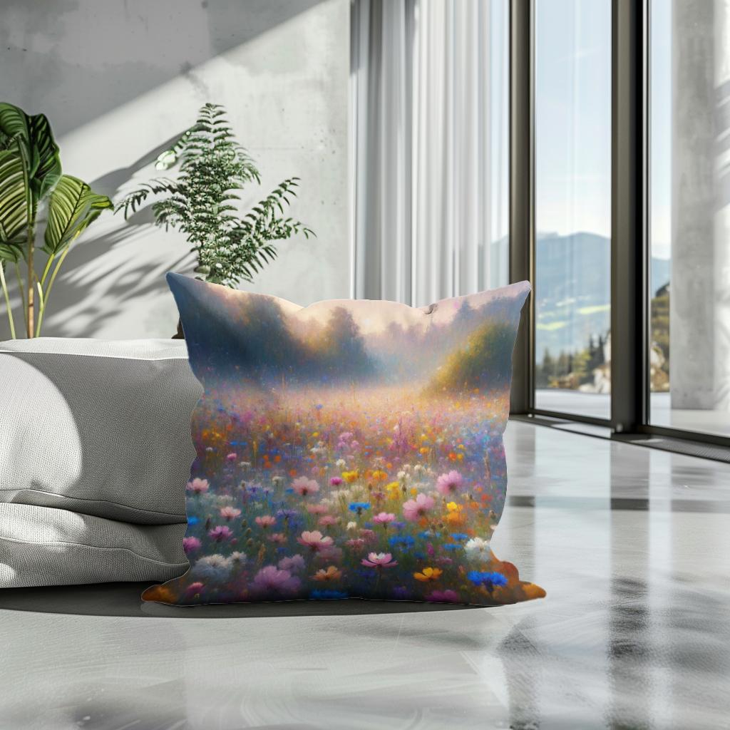 Wildflower Whispers Cotton Cushion