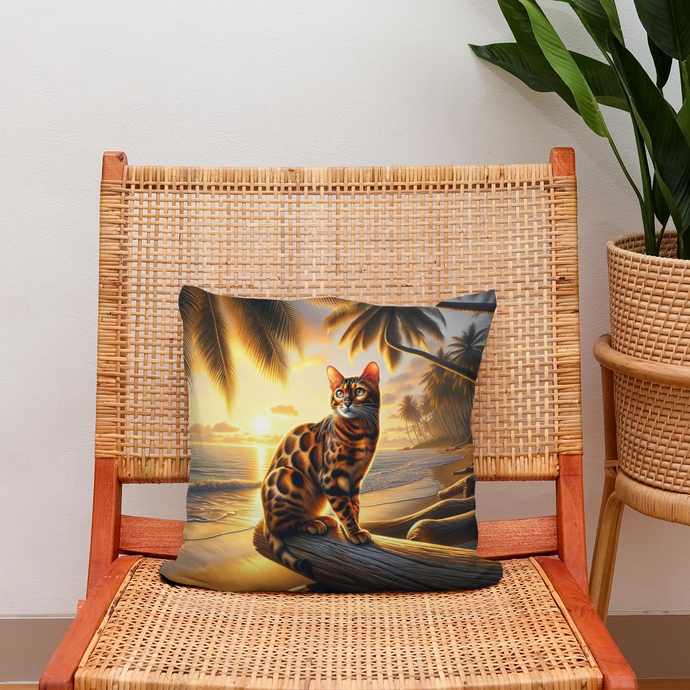 Tropical Twilight Cotton Cushion