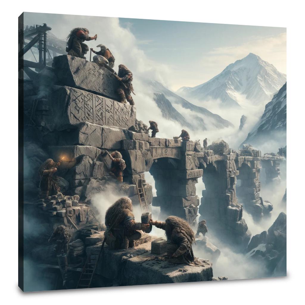Dwarf Bridge Builders Canvas