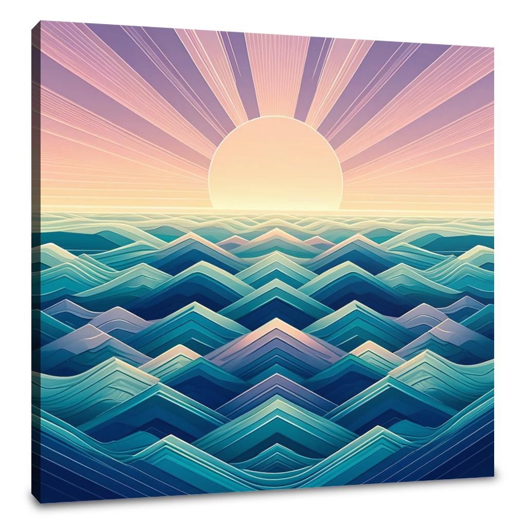 Seascape Geometry Canvas