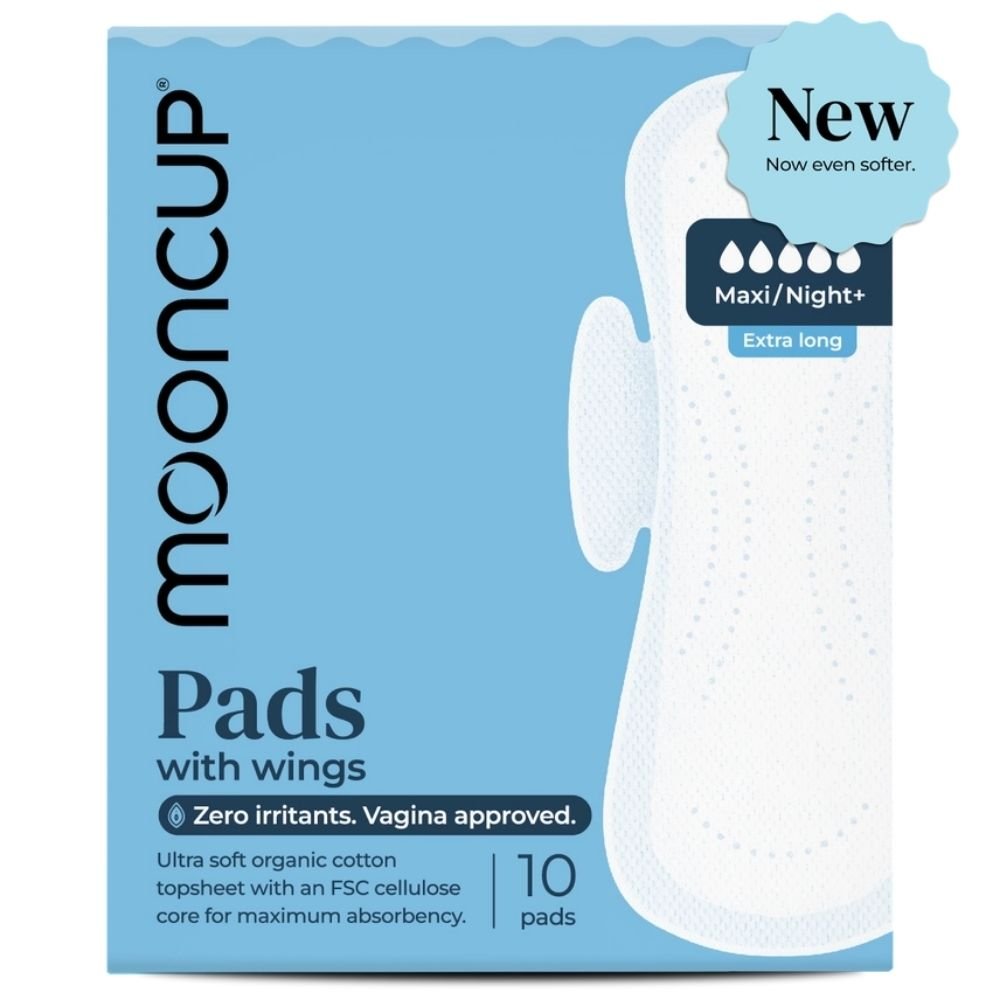 Pads with Wings | Maxi / Night+ | Extra Long | Plastic-Free | Vegan (10 Pack)