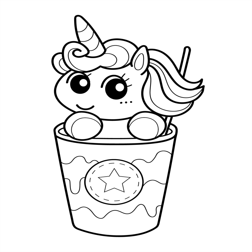 Unicorn Colouring Book