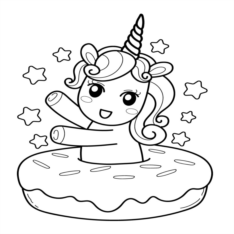 Unicorn Colouring Book