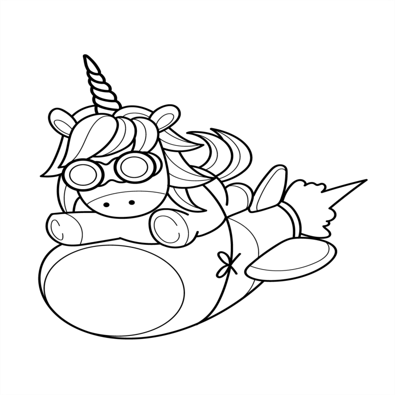Unicorn Colouring Book