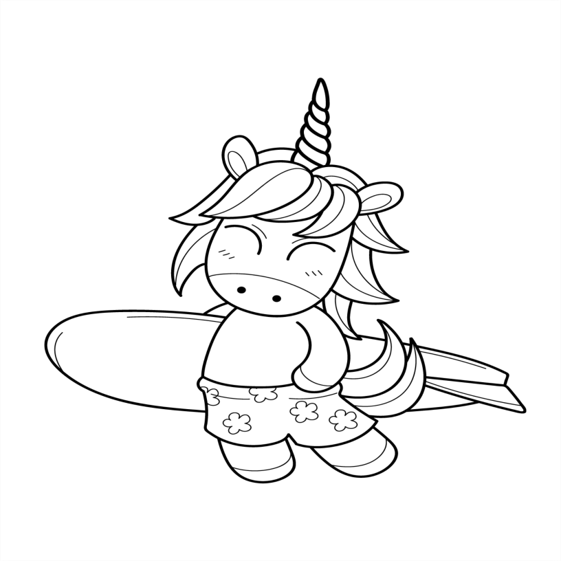 Unicorn Colouring Book
