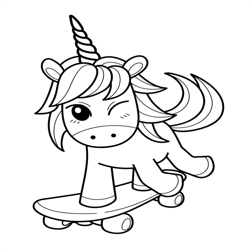 Unicorn Colouring Book
