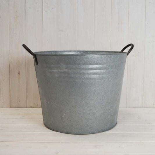 420155-1 Round Aged Zinc Planter