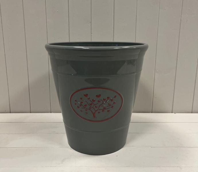 Grey Round Love Heart Tree Recycled Plastic Planter TD30cm